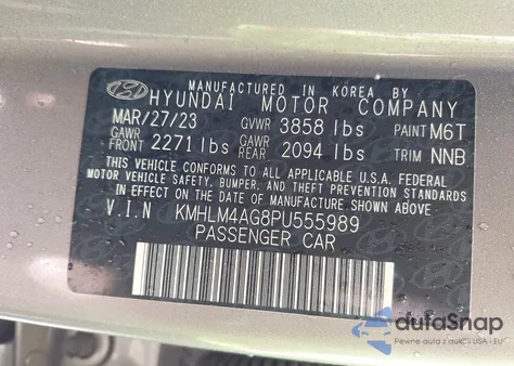 2023 Hyundai Elantra Sel from USA, damaged, VIN KMHLM4AG8PU555989